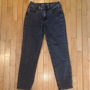 Classic Black washed straight leg cozy lined Women's Jeans size 0